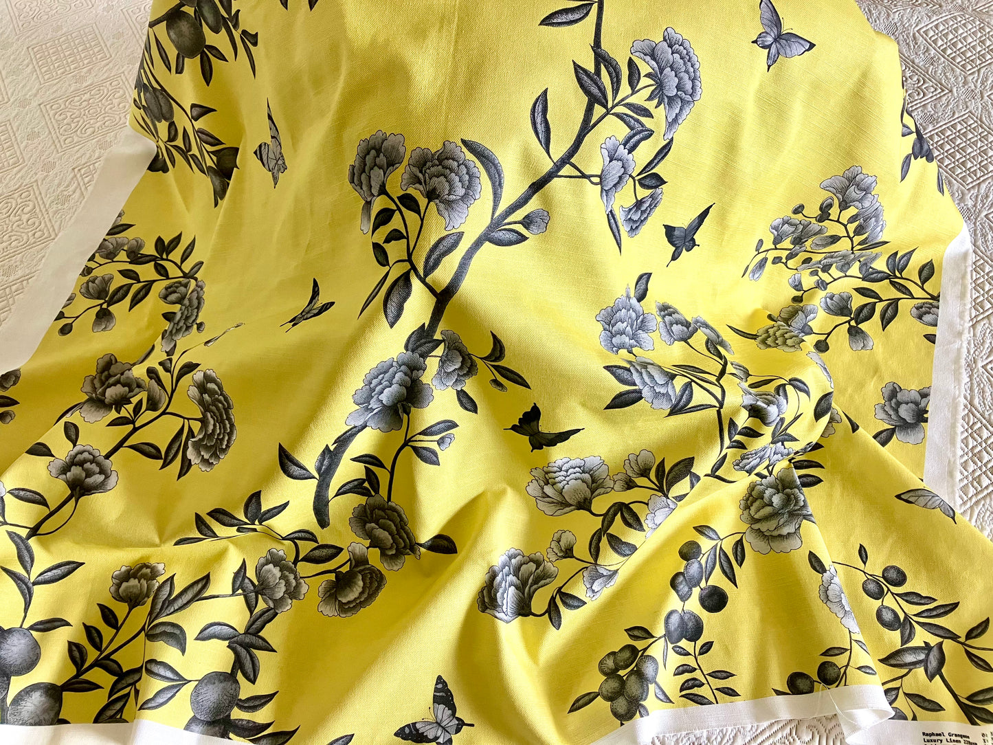 Fabric - A Butterfly's Dream - Naples Yellow