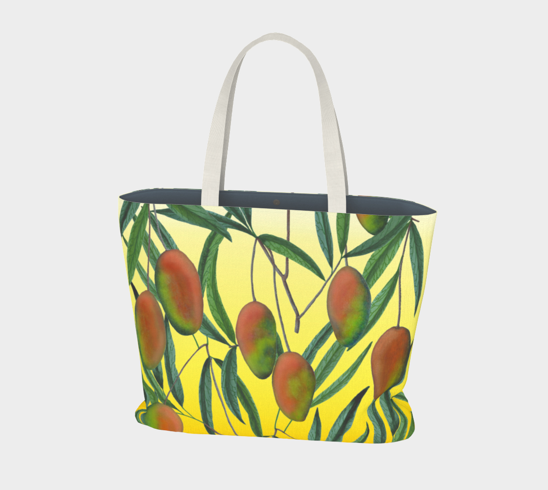 Large Tote Bag - Mango Bounty - Sunrise Yellow