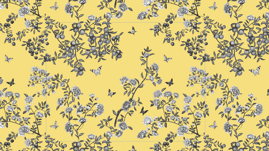 Fabric - A Butterfly's Dream - Naples Yellow