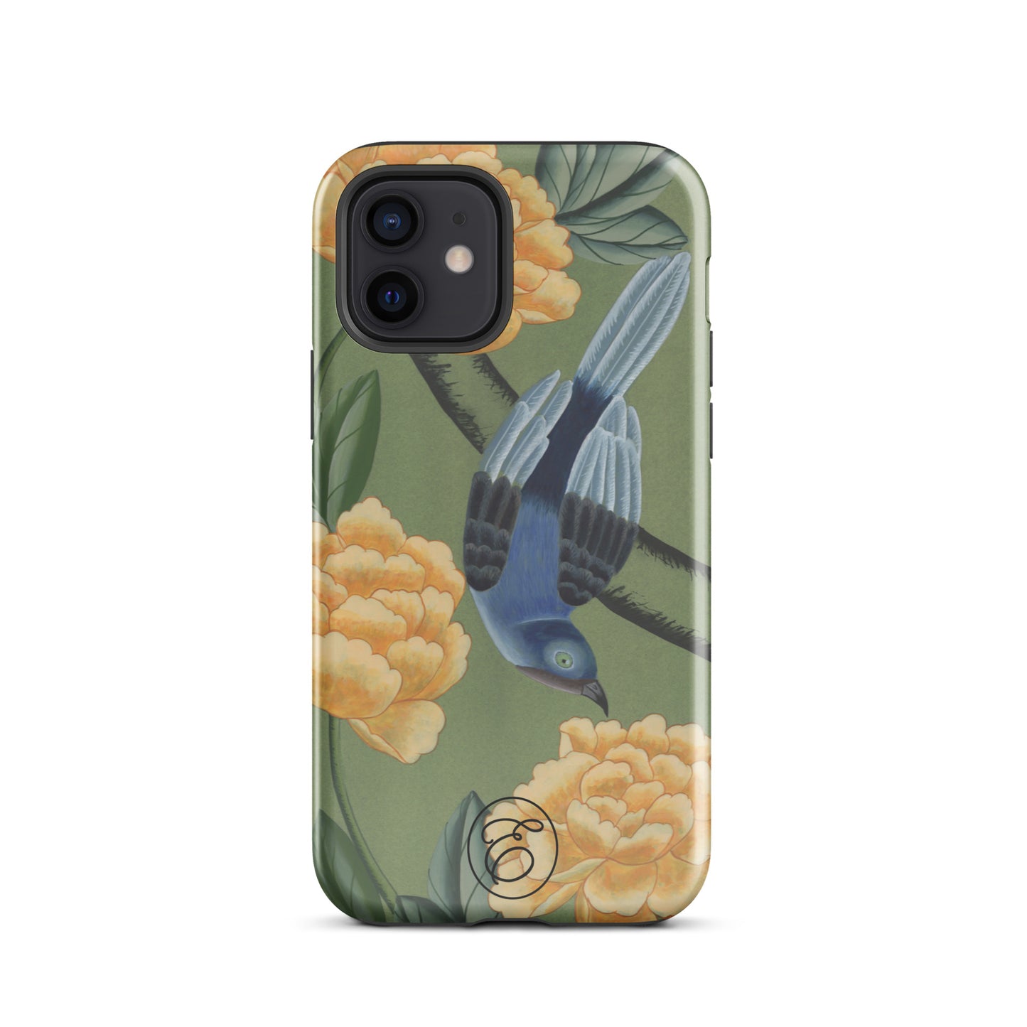 Case iPhone - The Bird and the Yellow Peonies