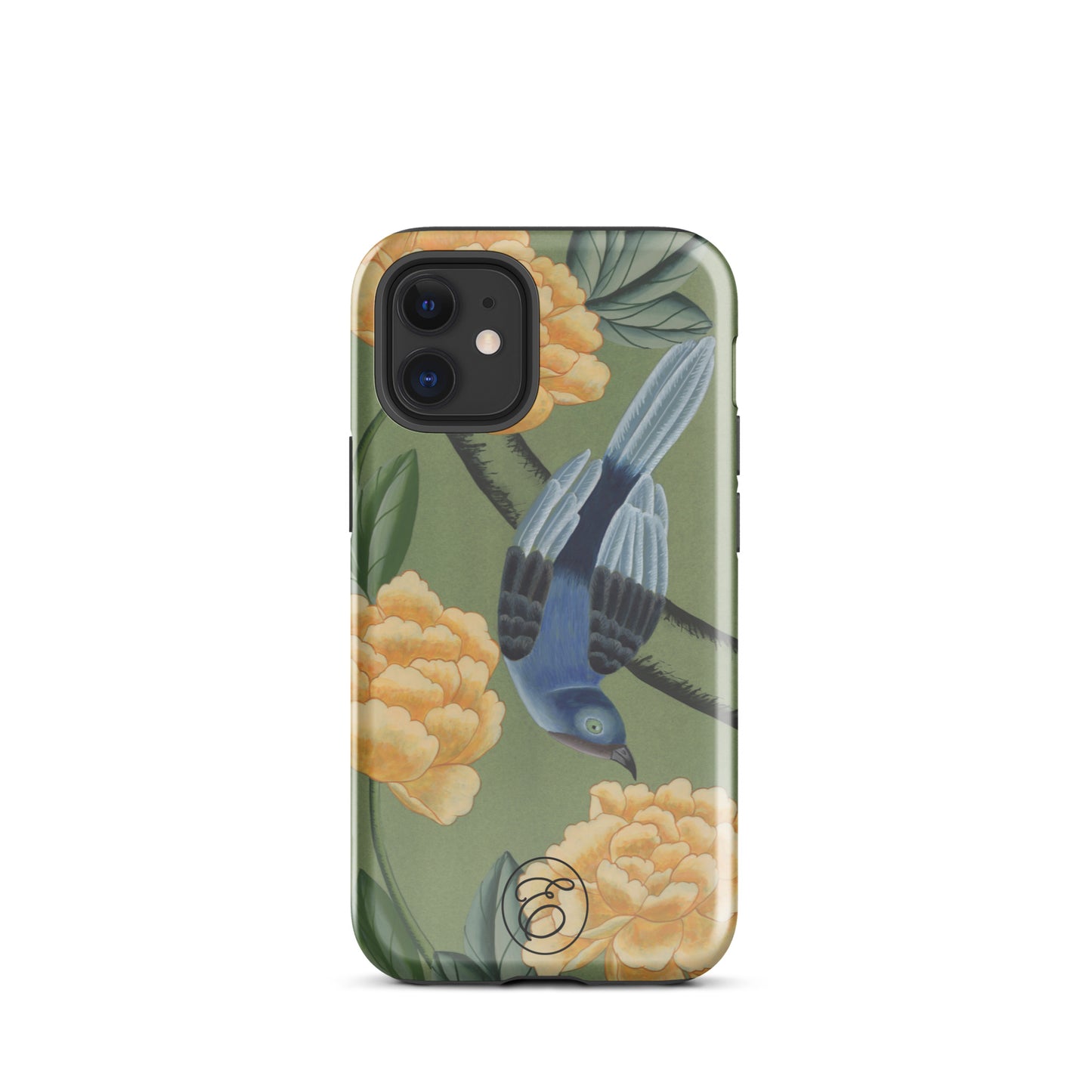 Case iPhone - The Bird and the Yellow Peonies