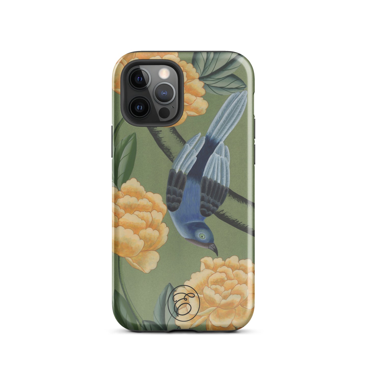 Case iPhone - The Bird and the Yellow Peonies