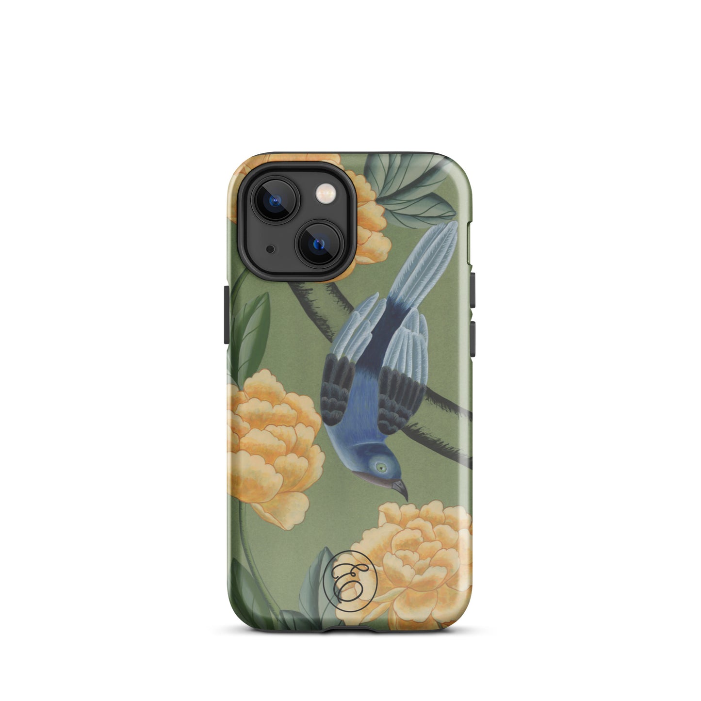 Case iPhone - The Bird and the Yellow Peonies