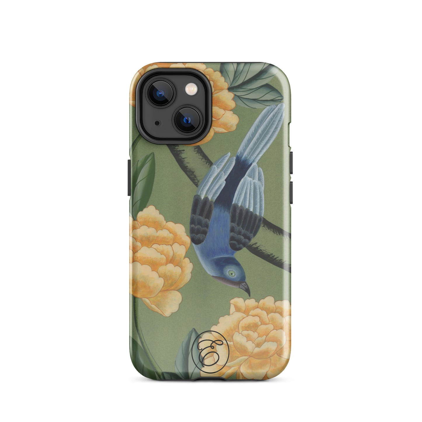 Case iPhone - The Bird and the Yellow Peonies