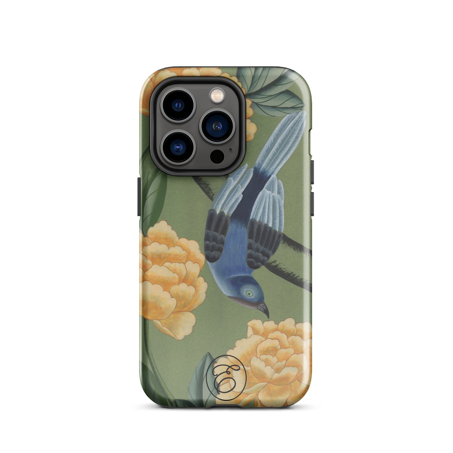 Case iPhone - The Bird and the Yellow Peonies