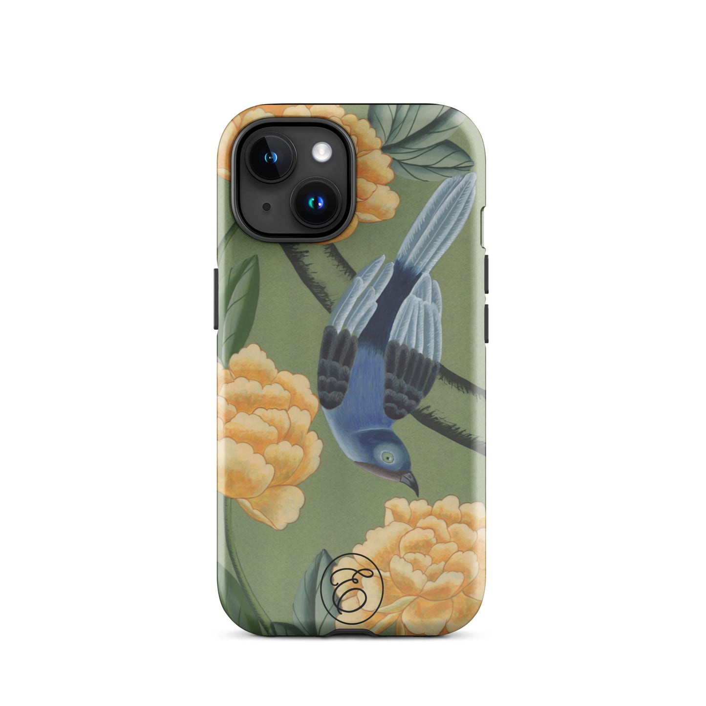 Case iPhone - The Bird and the Yellow Peonies